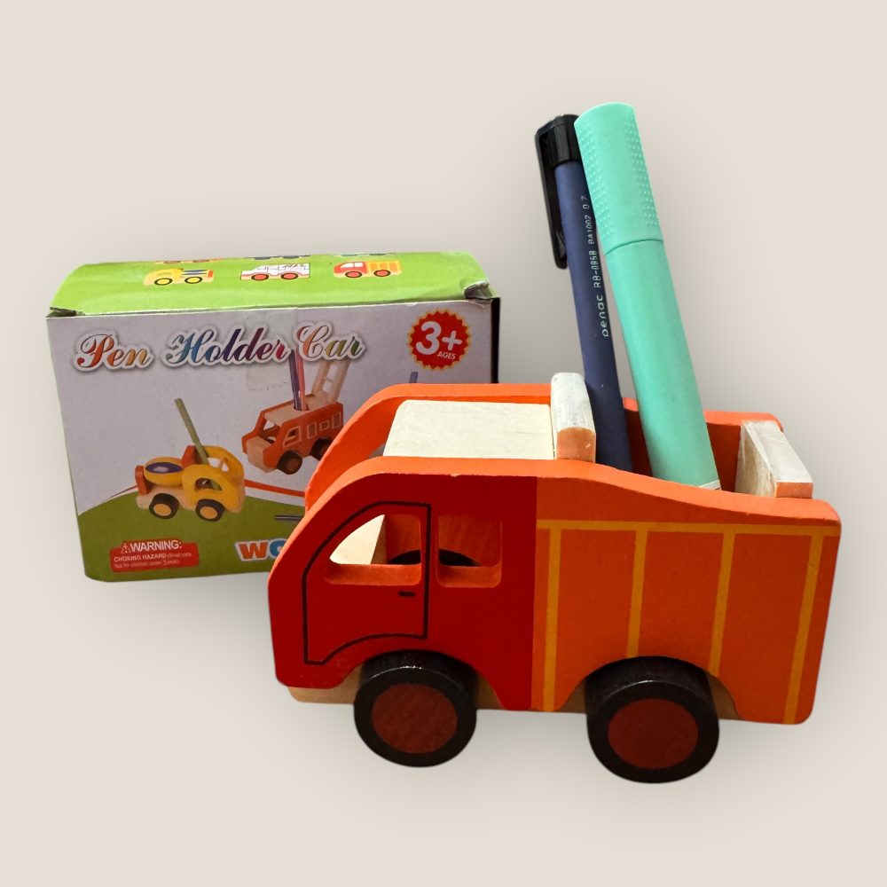Suport de lemn pentru creioane tip masinuta - diverse modele - imagine 2